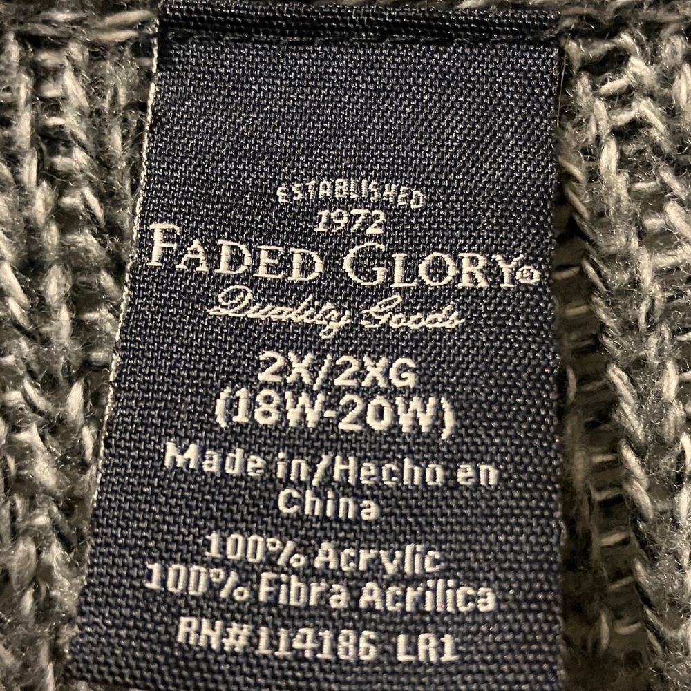 Faded Glory Heather Gray Women's Cardigan - Picture 2 of 9